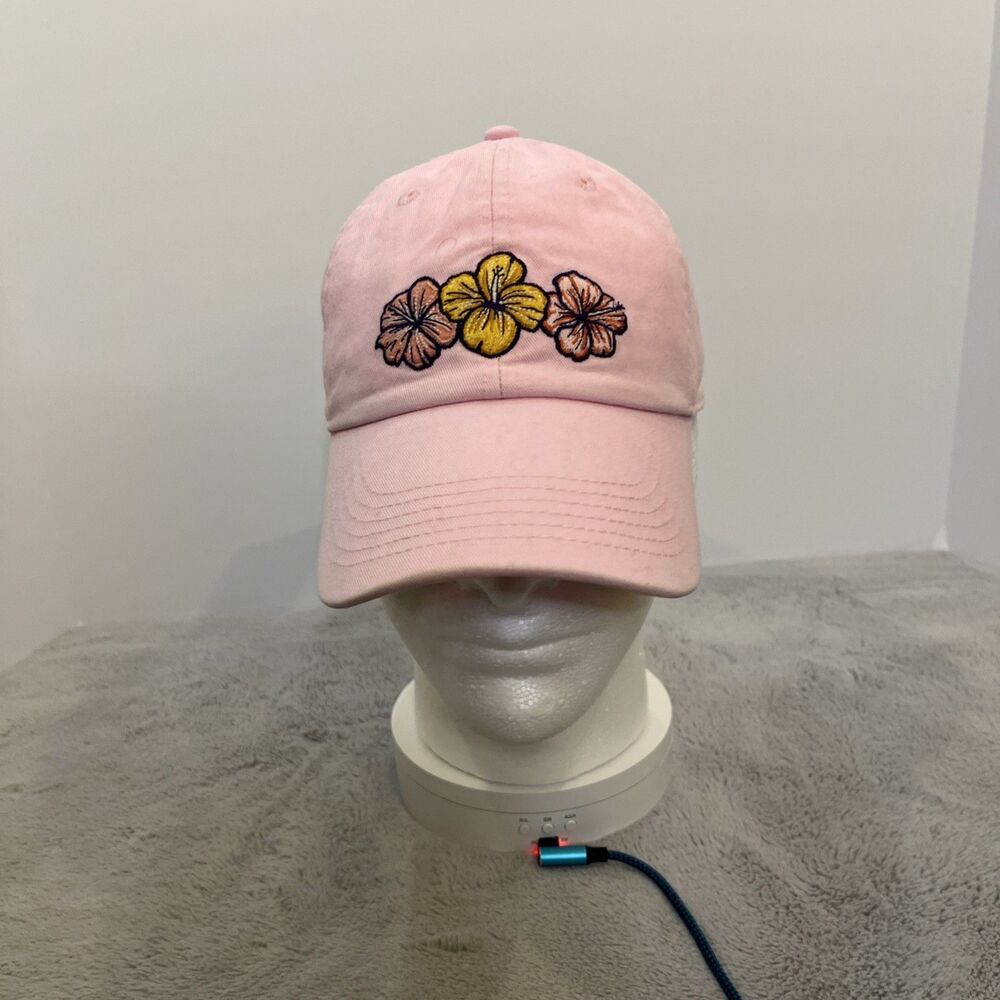 Life is Good Women Chill Cap 3 Hibiscus Candy Pink One Size Strapback  New